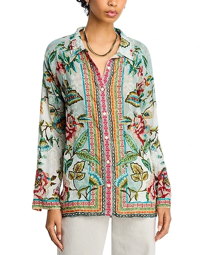 Johnny Was The Audrey Embroidered Blouse