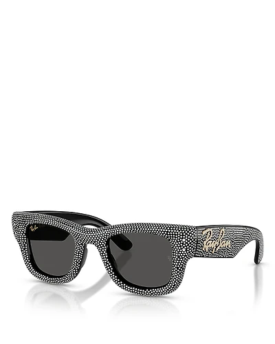 Ray-Ban A$Ap Wayfarer Puffer Crystal Pave Edition Square Sunglasses, 47mm