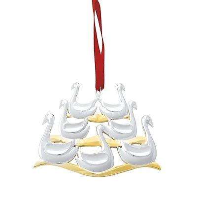 Nambe 12 Days of Christmas Ornament - 7 Swans A Swimming