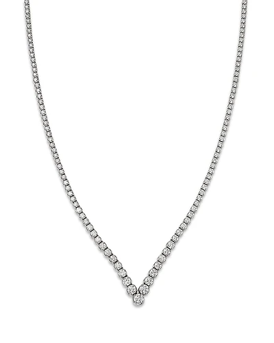 Bloomingdale's Fine Collection Diamond Chevron Tennis Necklace