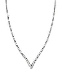 Bloomingdale's Fine Collection Diamond Chevron Tennis Necklace