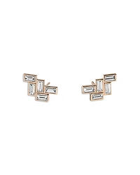 Shahla Karimi from the Luxe Collection Certified Lab Grown Diamond Mid Century Fallingwater Large Baguette Studs