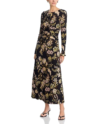 Cara Maisy Ruched Midi Dress