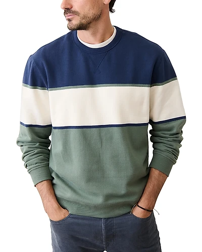 Marine Layer Relaxed Fit Color Block Crewneck Sweater