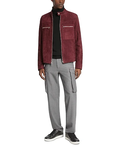 Michael Kors Suede Racer Jacket
