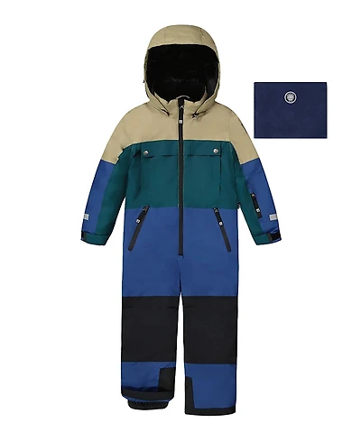 Deux par Boys' One-Piece Teknik Snowsuit Colorblocked - Little Kid, Big Kid