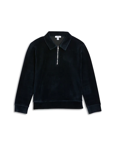 Reiss Boys' Corduroy Quarter Zip Polo Shirt - Big Kid