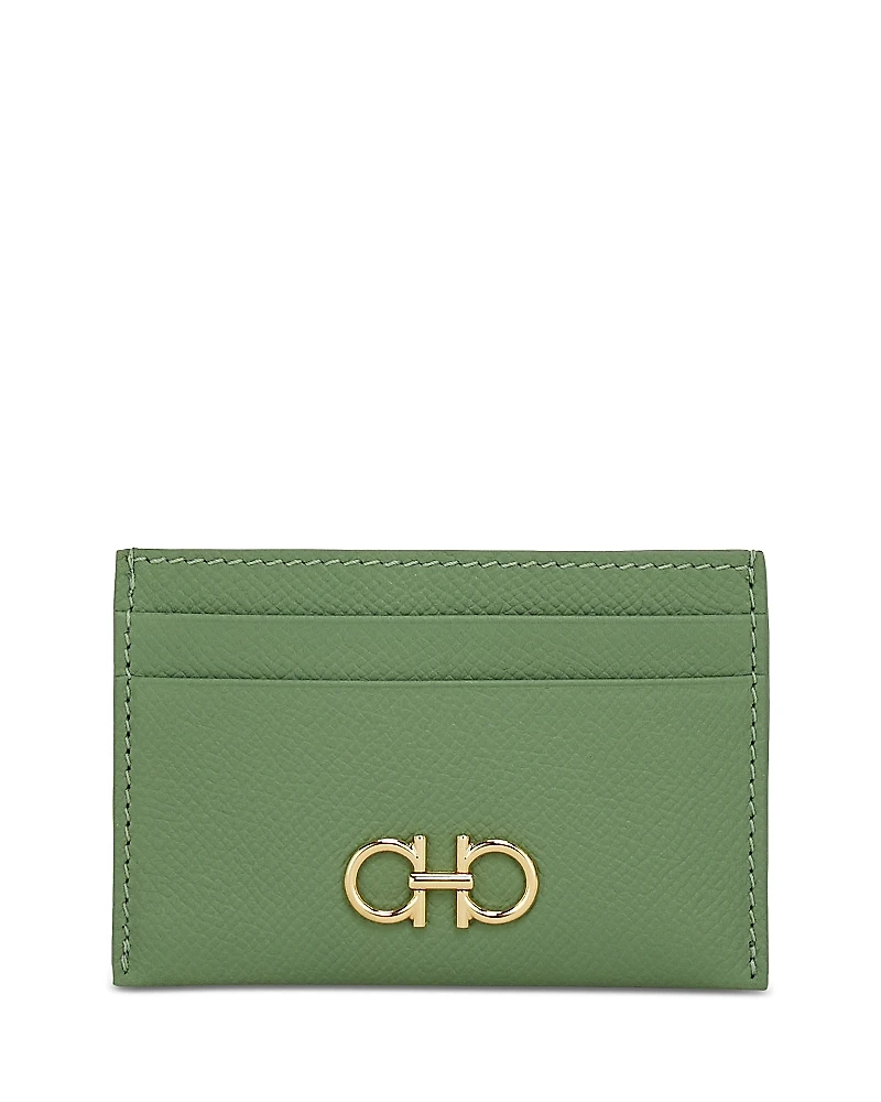 Ferragamo Gancini Leather Card Holder