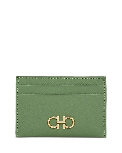 Ferragamo Gancini Leather Card Holder