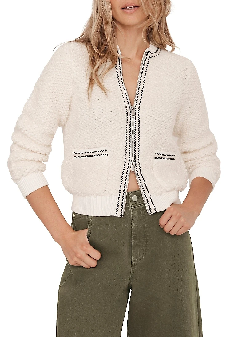 Mint Velvet Women's Boucle Bomber Jacket