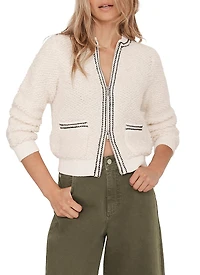 Mint Velvet Women's Boucle Bomber Jacket