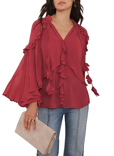 Mint Velvet Women's Ruffle Layered Blouse