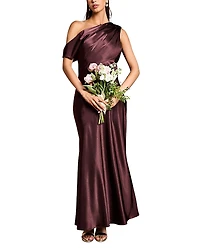 Coast Satin One Shoulder Fishtail Maxi Dress