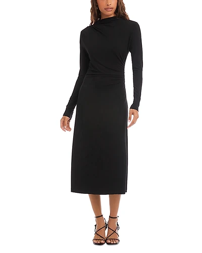 Karen Kane Elise Long Sleeved Side Shirred Dress