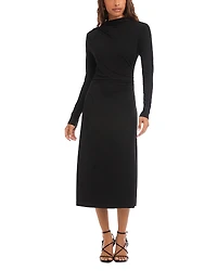 Karen Kane Elise Long Sleeved Side Shirred Dress