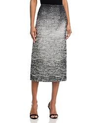 Oscar de la Renta Ombre Boucle Jacquard Pencil Skirt