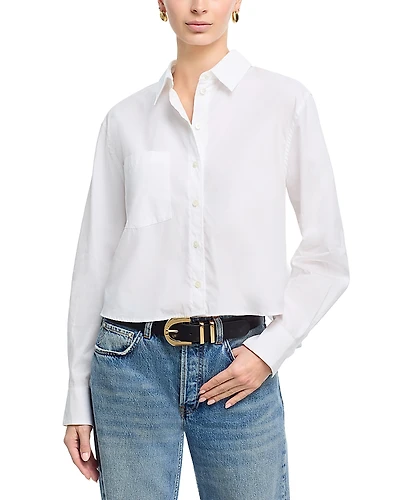 Anine Bing Essie Cropped Shirt