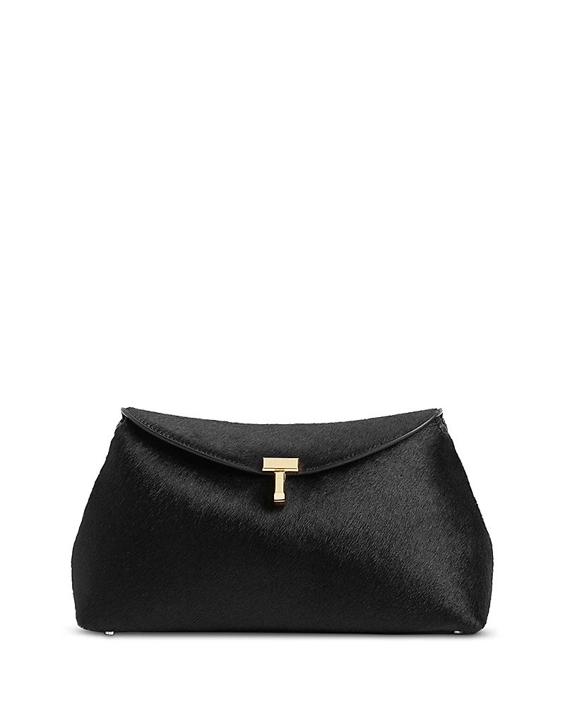 Toteme T Lock Calf Hair Convertible Clutch