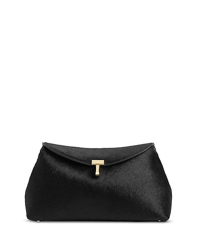 Toteme T Lock Calf Hair Convertible Clutch