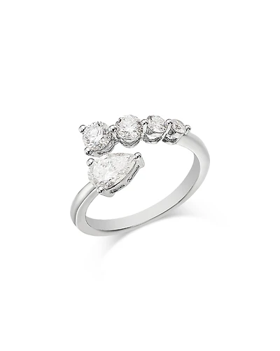 Bloomingdale's Fine Collection Luxe Collection Certified Lab Grown Diamond Graduated Round & Pear Ring