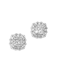 Bloomingdale's Fine Collection Diamond Princess Halo Stud Earrings