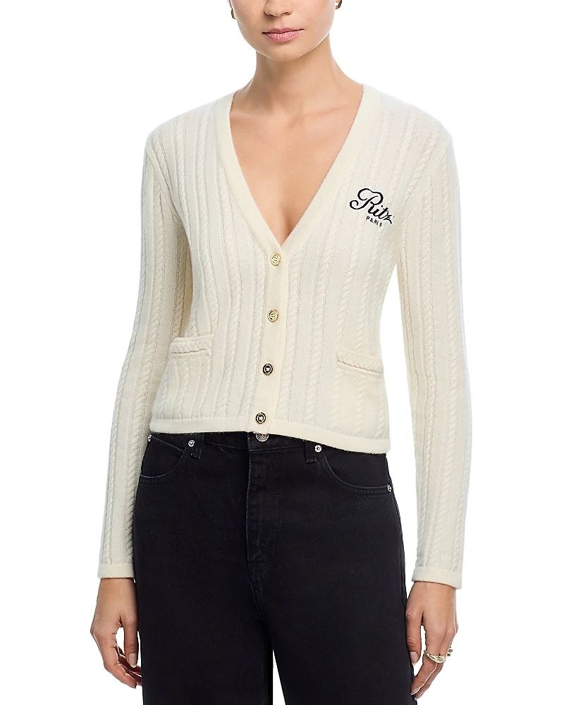 Frame Ritz Cable Knit Cardigan Sweater