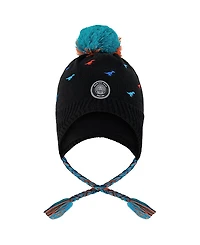 Deux par Boys' Lined Winter Peruvian Knit Hat with Pompom - Little Kid, Big Kid