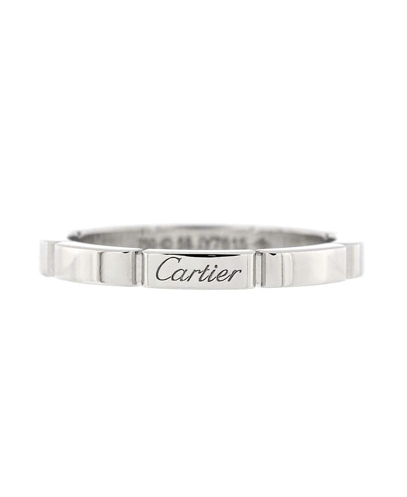 Pre-Owned Cartier Maillon Panthere Band Ring 18K White Gold