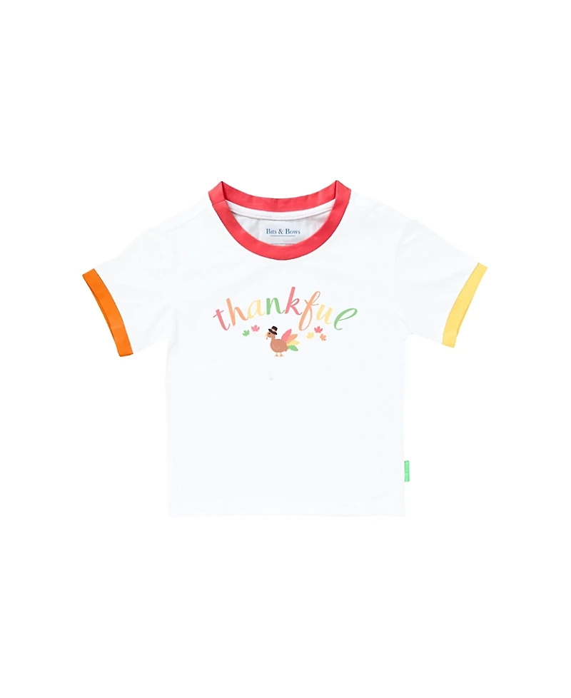 Bits & Bows Unisex Thanksgiving Crewneck T-Shirt - Little Kid, Big Kid