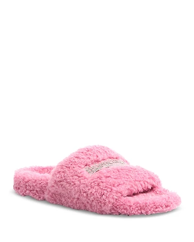 Balenciaga Women's Furry Slide Sandals