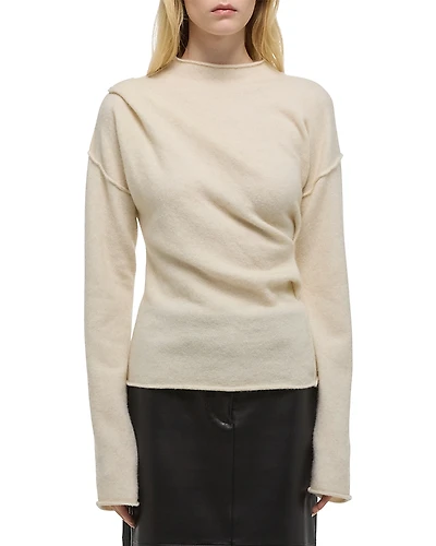 Helmut Lang Plush Slouchy Crewneck Sweater