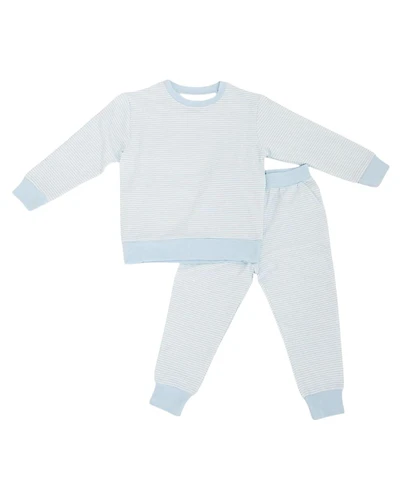 Motette Boys' Seaside Stripe Little Lounger Bamboo Sweatsuit - Baby, Kid