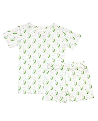 Motette Girls' Bluebell Bows Pajama Set - Baby, Little Kid