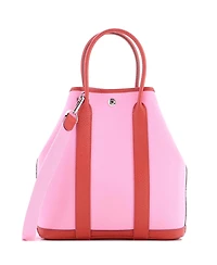 Pre-Owned HERMES 28 Garden File Tote Toile and Leather