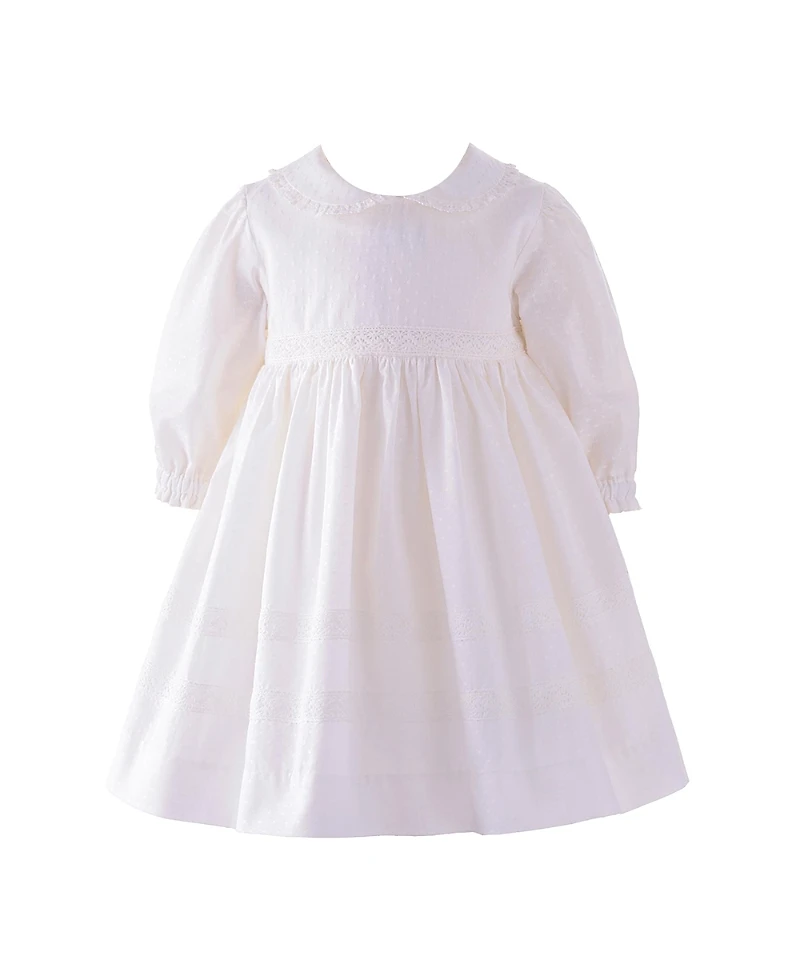 Rachel Riley Girls' Lace Trim Dress & Bloomers - Baby