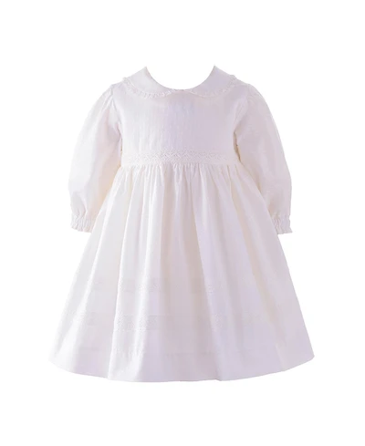 Rachel Riley Girls' Lace Trim Dress & Bloomers - Baby