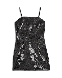 LoveShackFancy Girls' Marin Sequined Sleeveless Dress - Big Kid