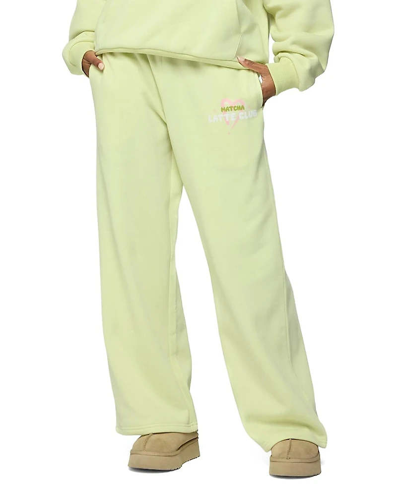 Edikted Matcha Lover Straight Leg Sweatpants