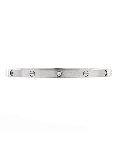 Pre-Owned Cartier Small Love 6 Diamond Bracelet 18K White Gold and Diamonds