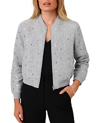 Mint Velvet Women's Sequin Boucle Bomber