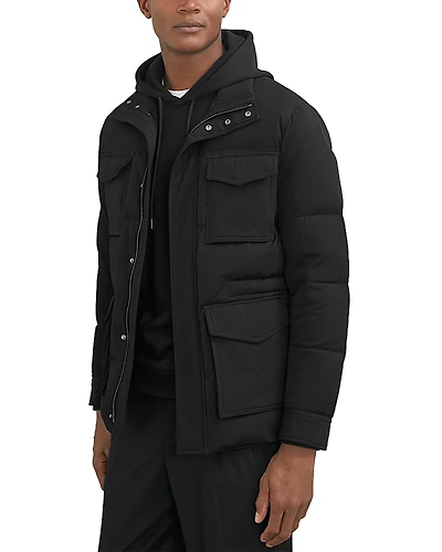 Reiss Mercury Long Sleeve Quilted Four Pocket Puffer Jacket