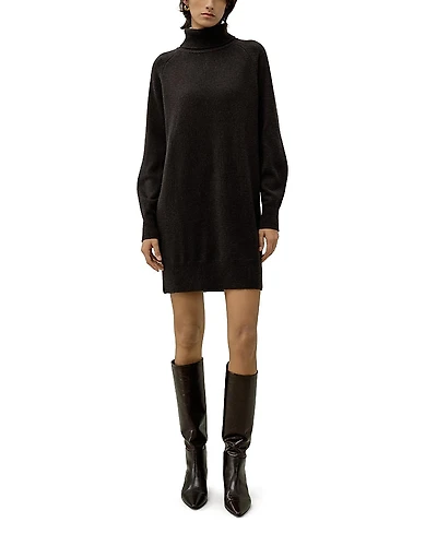 Lilysilk Wool Cashmere Turtleneck Sweater Dress