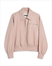 Jil Sander Leather Bomber Jacket
