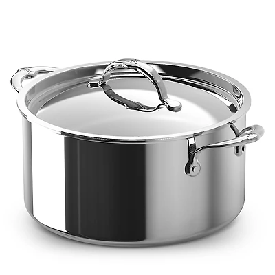 Hestan ProBond Luxe 6-Qt. Polished Professional Clad Stainless Steel Stock Pot with Lid