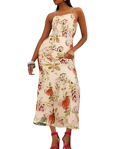 Coast Muse Strappy Floral Sequin Maxi Dress
