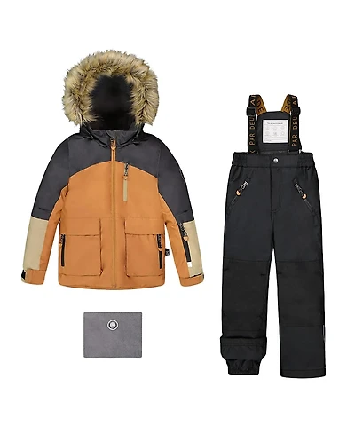 Deux par Deux Boys' Two-Piece Play Snowsuit Jacket - Little Kid