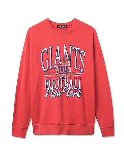 Junk Food Clothing Unisex Nfl New York Giants Lateral Crew Fleece