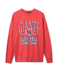 Junk Food Clothing Unisex Nfl New York Giants Lateral Crew Fleece