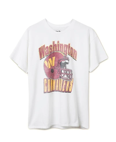 Junk Food Clothing Unisex Nfl Washington Commanders Throwback Helmet Flea Market Tee