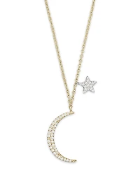 Meira T Diamond Moon Necklace